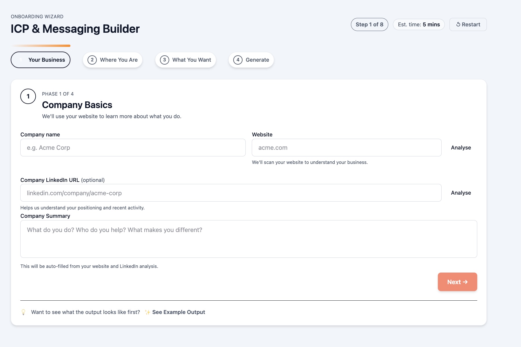 LeanGTM ICP Builder - Define your ideal customer profile